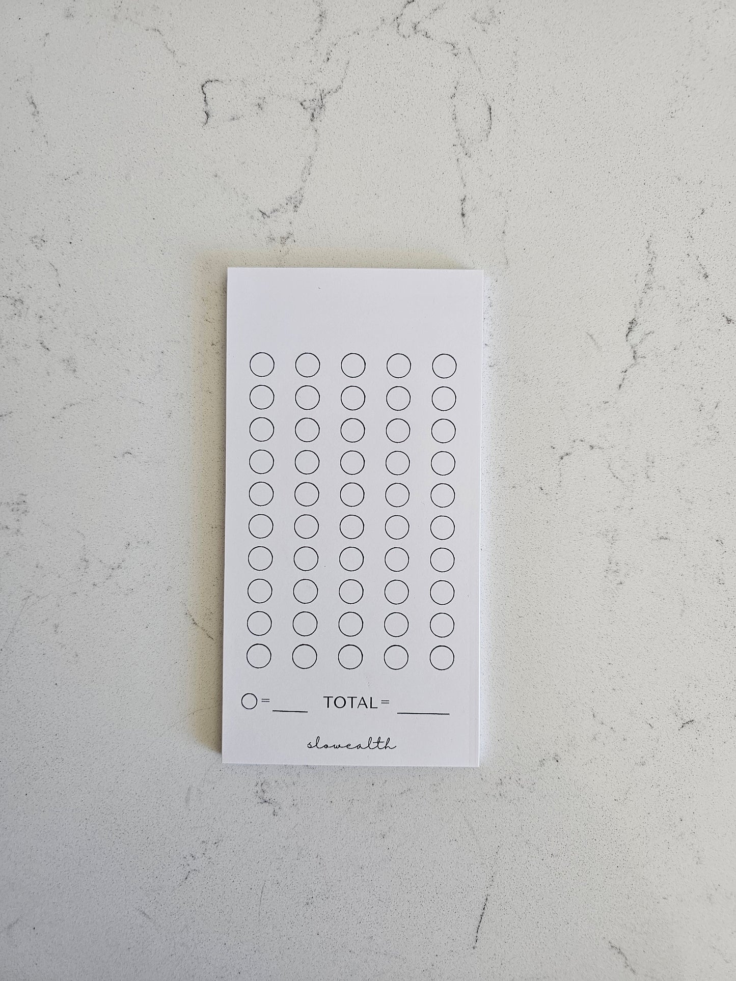 Blank Savings Challenge Pad