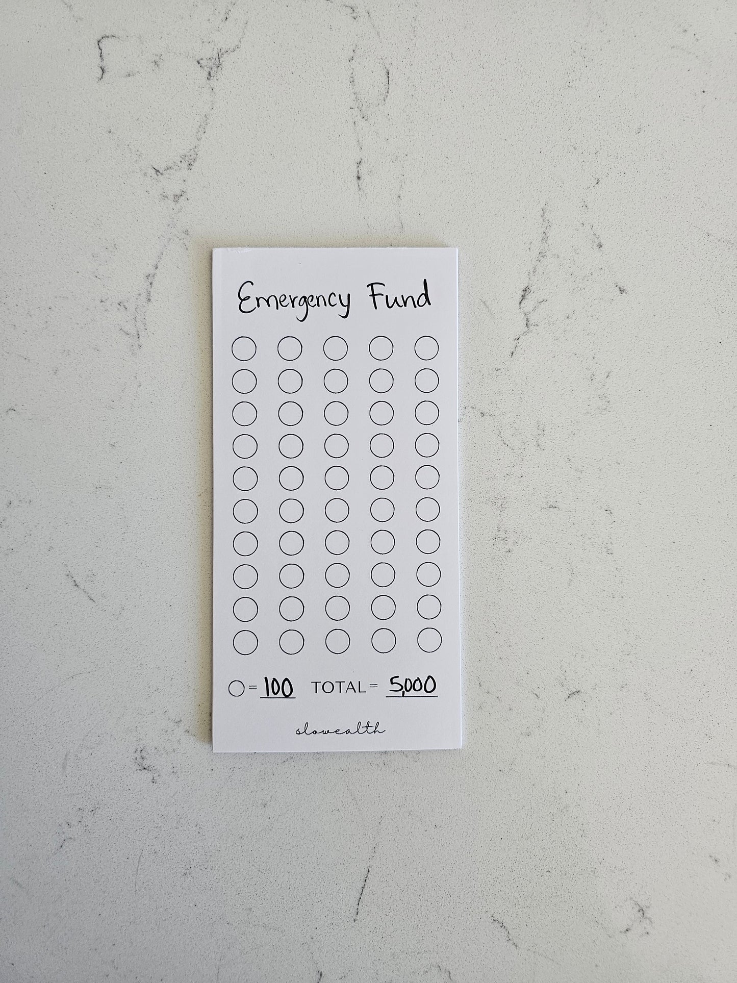 Blank Savings Challenge Pad